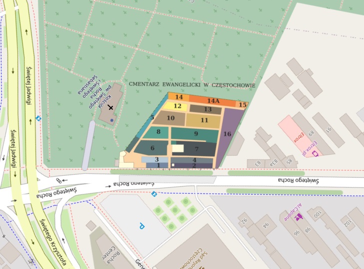Obraz przedstawiający Cmentarz Ewangelicki w Częstochowie